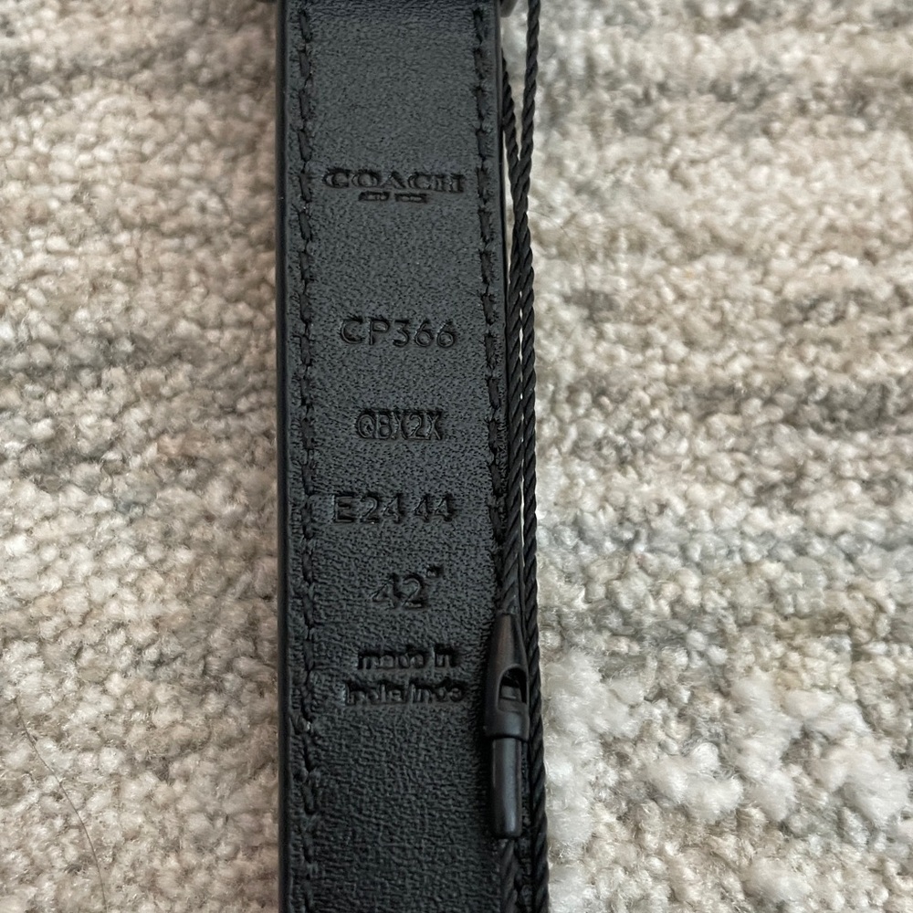 Coach Signature Buckle Cut to Size Reversible Eliza Belt Olive Green 42” CP366 - Picture 5 of 9
